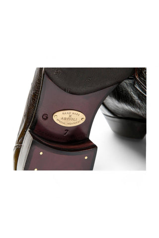 Artioli Siro Buffered Ostrich Classic Slip-on Loafers (ART1066)-AmbrogioShoes
