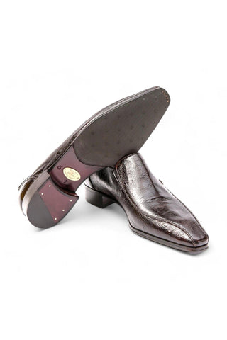 Artioli Siro Buffered Ostrich Classic Slip-on Loafers (ART1066)-Dellamoda