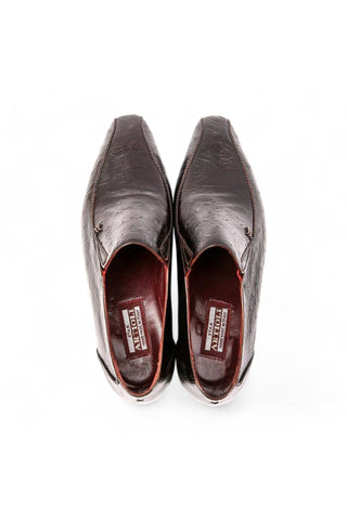 Artioli Siro Buffered Ostrich Classic Slip-on Loafers (ART1066)-Dellamoda