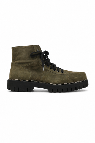 Cesare Paciotti Luxury Italian Men's Designer Shoes Vit Camoscio Militare Green Suede Boots (CPM3074)