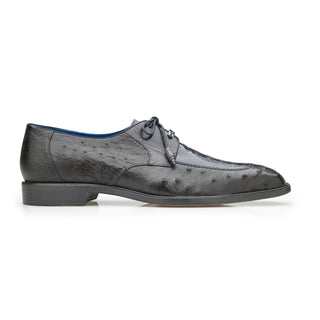 Belvedere Bolero R43 Men's Shoes Gray Exotic Genuine Ostrich Split-Toe Derby Oxfords (BV3095)-AmbrogioShoes