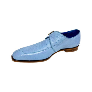 Belvedere Josh 114011 Men's Shoes Summer Blue Genuine Ostrich Split-Toe Monk-strap Loafers (BV3139)-AmbrogioShoes