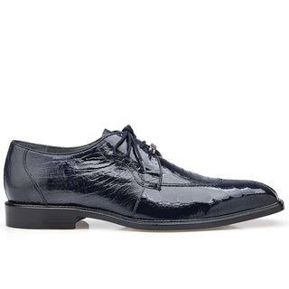 Belvedere Mens Siena Navy Genuine Ostrich Leg Oxfords 1463 (BV2532)-AmbrogioShoes