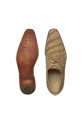 Belvedere Rome Alligator Suede Derby-Dellamoda
