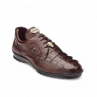 Belvedere Vasco Men's Brown Genuine Hornback Crocodile & Soft Calf Sneakers 336122 (BV2206)