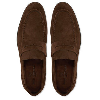 Bruno Magli Lastra Men's Shoes Suede Leather Unlined Slip-On Penny Loafer (BM1028)