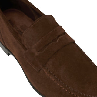 Bruno Magli Lastra Men's Shoes Suede Leather Unlined Slip-On Penny Loafer (BM1028)