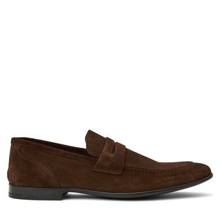 Bruno Magli Lastra Men's Shoes Suede Leather Unlined Slip-On Penny Loafer (BM1028)-AmbrogioShoes