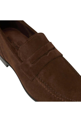 Bruno Magli Lastra Suede Unlined Slip-On Penny Loafer (BM1028)-AmbrogioShoes