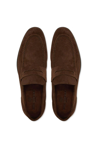 Bruno Magli Lastra Suede Unlined Slip-On Penny Loafer (BM1028)-Dellamoda