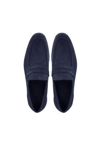 Bruno Magli Lastra Suede Unlined Slip-On Penny Loafer (BM1028)-Dellamoda