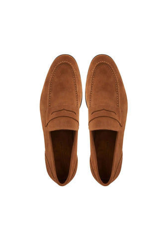 Bruno Magli Lastra Suede Unlined Slip-On Penny Loafer (BM1028)-Dellamoda