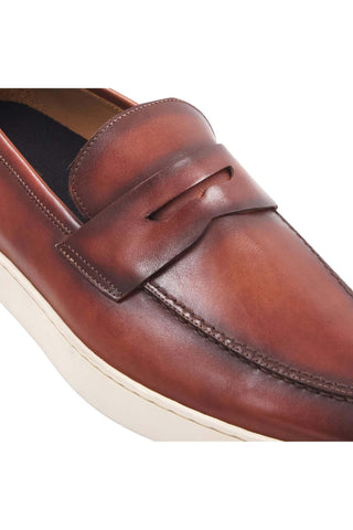 Bruno Magli Prato Calf-Skin Leather Horse-Bit Slip-On Penny Loafer (BM1003)-AmbrogioShoes
