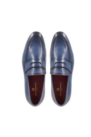 Bruno Magli Prato Calf-Skin Leather Horse-Bit Slip-On Penny Loafer (BM1003)-AmbrogioShoes