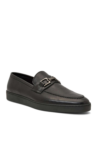 Bruno Magli Prato Calf-Skin Leather Horse-Bit Sneaker (BM1002)-AmbrogioShoes