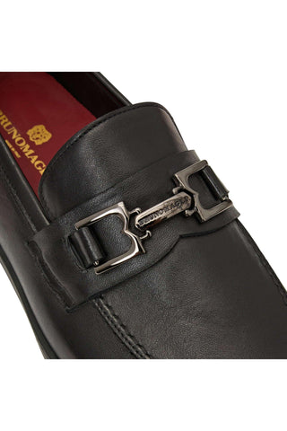 Bruno Magli Prato Calf-Skin Leather Horse-Bit Sneaker (BM1002)-AmbrogioShoes