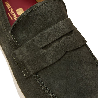 Bruno Magli Prato Men's Shoes Suede Leather Slip-On Penny Loafer (BM1003)