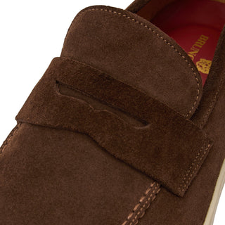 Bruno Magli Prato Men's Shoes Suede Leather Slip-On Penny Loafer (BM1003)