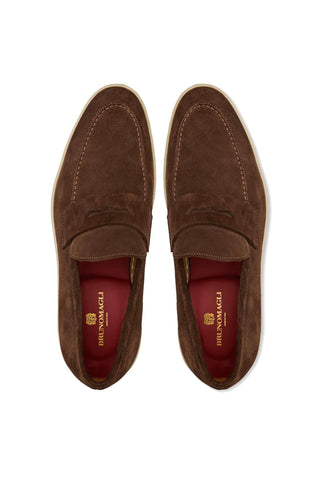 Bruno Magli Prato Suede Slip-On Penny Loafer (BM1003)-AmbrogioShoes