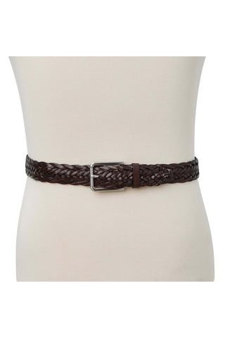Bruno Magli Rocco Woven Calf-Skin Leather Belt