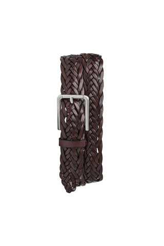 Bruno Magli Rocco Woven Calf-Skin Leather Belt