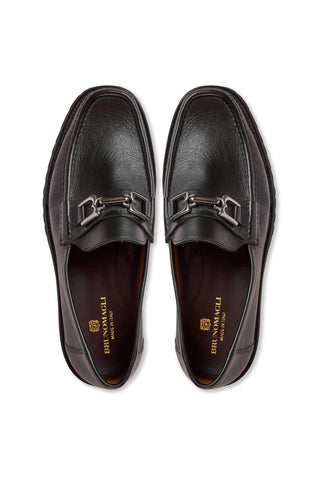Bruno Magli Rocky Calf-Skin Leather Horse-Bit Loafers (BM1009)-AmbrogioShoes