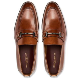 Bruno Magli Sante Calf-Skin Leather Horse-Bit Loafer (BM1015)-AmbrogioShoes