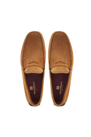 Bruno Magli Taranto Suede Moccasin Penny Driver-AmbrogioShoes