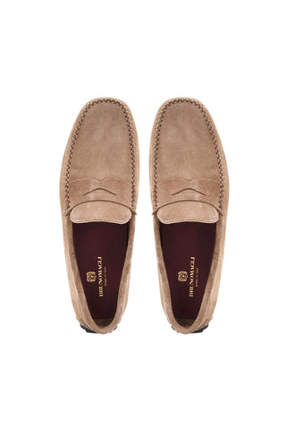 Bruno Magli Taranto Suede Moccasin Penny Driver-Dellamoda