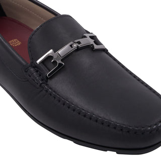 Bruno Magli Taso Men's Shoes Calf-Skin Leather Horse-Bit Moccasin Driver (BM1065)-AmbrogioShoes