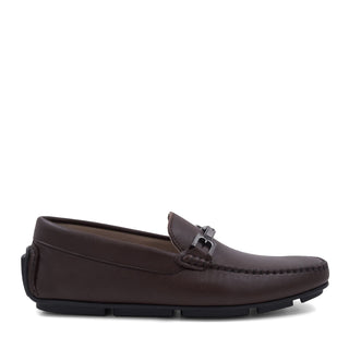 Bruno Magli Taso Men's Shoes Calf-Skin Leather Horse-Bit Moccasin Driver (BM1065)-AmbrogioShoes