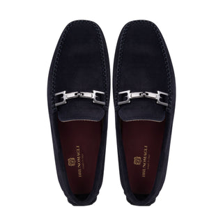 Bruno Magli Taso Men's Shoes Suede Leather Horse-Bit Moccasin Driver (BM1066)-AmbrogioShoes