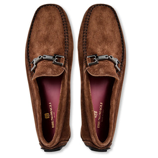 Bruno Magli Taso Men's Shoes Suede Leather Horse-Bit Moccasin Driver (BM1066)-AmbrogioShoes