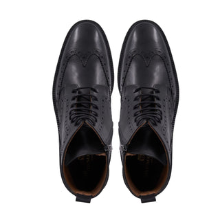 Bruno Magli Vincenzo Men's Shoes Supple Calf-Skin Leather Wing-Tip Boot (BM1055)-AmbrogioShoes