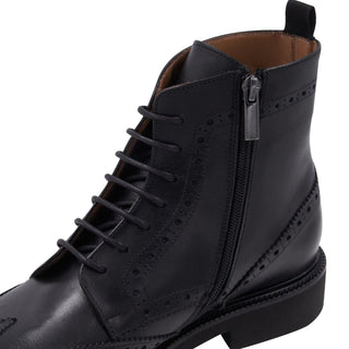 Bruno Magli Vincenzo Men's Shoes Supple Calf-Skin Leather Wing-Tip Boot (BM1055)-AmbrogioShoes