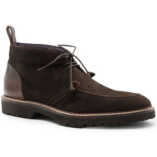 Zelli Italia Campo Men's Shoes Nicotine Goat-Skin Suede Chukka Boot (ZEL1072)