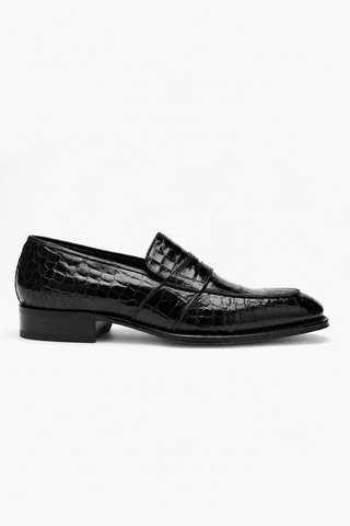 Caporicci 1208 Alligator Split-Toe Loafer