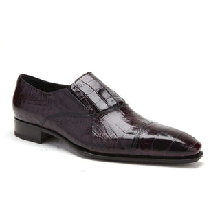 Caporicci 202 Men's Shoes Exotic Alligator Skin Slip-On Cap-Toe Loafers (CAP1003)-AmbrogioShoes