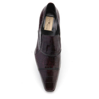 Caporicci 202 Men's Shoes Exotic Alligator Skin Slip-On Cap-Toe Loafers (CAP1003)-AmbrogioShoes