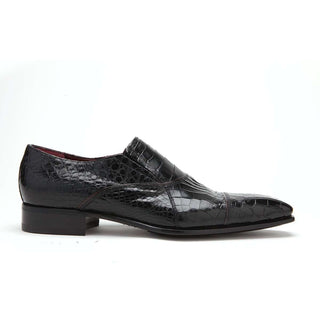 Caporicci 202 Men's Shoes Exotic Alligator Skin Slip-On Cap-Toe Loafers (CAP1003)-AmbrogioShoes
