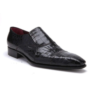 Caporicci 202 Men's Shoes Exotic Alligator Skin Slip-On Cap-Toe Loafers (CAP1003)-AmbrogioShoes
