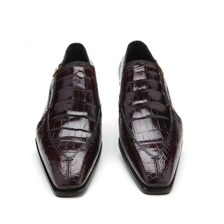 Caporicci 203 Alligator Skin Split-Toe Loafer-AmbrogioShoes
