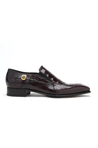 Caporicci 203 Alligator Skin Split-Toe Loafer-AmbrogioShoes