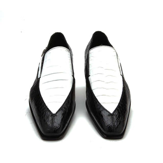 Caporicci 203 Men's Shoes Exotic Alligator Skin Slip-On Split-Toe Loafers (CAP1004)-AmbrogioShoes