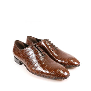 Caporicci 2543 Men's Shoes Exotic Alligator Skin Oxfords (CAP2006)-AmbrogioShoes