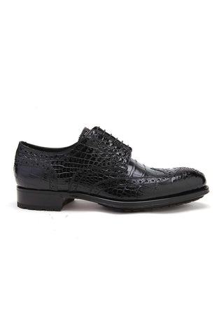 Caporicci 3318 Alligator Skin Wing-Tip Derby-AmbrogioShoes