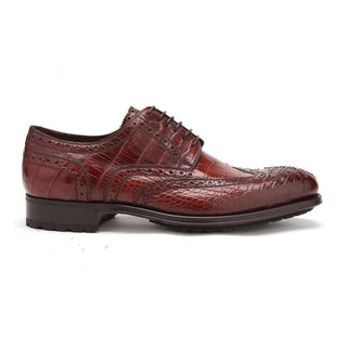 Caporicci 3318 Men's Shoes Exotic Alligator Skin Wing-Tip Derby (CAP1114)-AmbrogioShoes