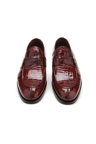 Caporicci 3321 Alligator Penny Loafer-AmbrogioShoes