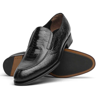 Caporicci 3324 Men's Shoes Exotic Ostrich Skin & Peccary Slip-On Loafers (CAP2004)-AmbrogioShoes