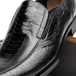 Caporicci 3324 Men's Shoes Exotic Ostrich Skin & Peccary Slip-On Loafers (CAP2004)-AmbrogioShoes